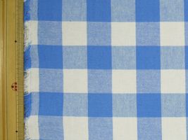 サンドウォッシュ ギンガムチェック(約３cmチェック)ブルー
