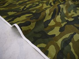 迷彩柄 ツイルプリント緑系