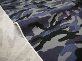 迷彩柄 ツイルプリント濃グレー系