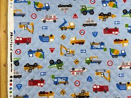 お気に入りシリーズ2026 オックスキルティング「はたらく車たち」_拡大イメージ