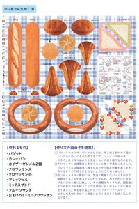 できたてパン屋さんのパネルシーチングプリント青