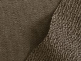 楽しい裏毛パイルニットカーキブラウン