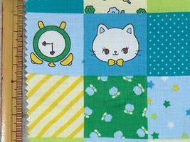 Saori Oguchi Fabric collection パッチワークガールのスケアープリントグリーン系