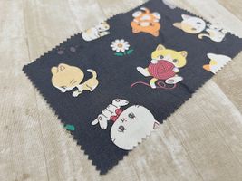 Saori Oguchi Fabric collection キュートキャットのスケアープリント_拡大イメージ