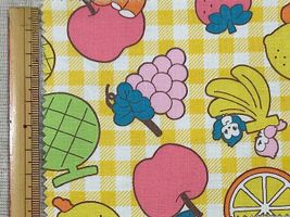 Saori Oguchi Fabric collection アニマル＆フルーツのスケアープリントイエロー
