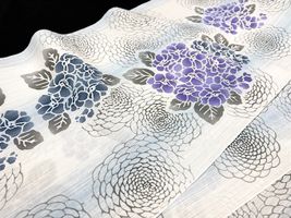 注染染め・綿麻先染め縞ぼかし「あじさい」_拡大イメージ