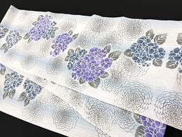 注染染め・綿麻先染め縞ぼかし「あじさい」_拡大イメージ