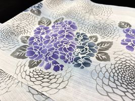 注染染め・綿麻先染め縞ぼかし「あじさい」_拡大イメージ