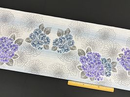 注染染め・綿麻先染め縞ぼかし「あじさい」_拡大イメージ