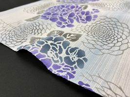 注染染め・綿麻先染め縞ぼかし「あじさい」_拡大イメージ