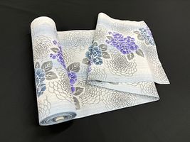 注染染め・綿麻先染め縞ぼかし「あじさい」_拡大イメージ