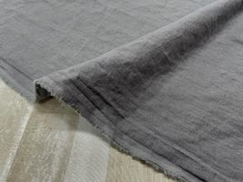 綿麻タンブラーワッシャー無地「MACARON」グレー