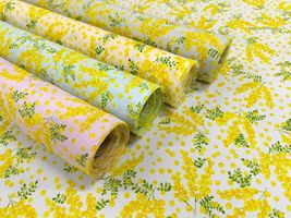 ナイロンオックスプリント「舞うミモザ」_拡大イメージ