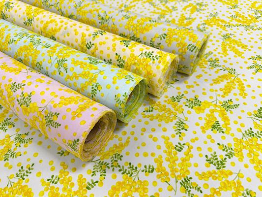 ナイロンオックスプリント「舞うミモザ」