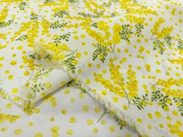 ナイロンオックスプリント「舞うミモザ」_拡大イメージ