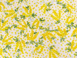 ナイロンオックスプリント「舞うミモザ」_拡大イメージ