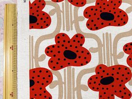 綿麻キャンバスプリント「つながるフラワー」_拡大イメージ