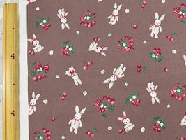 青木美沙子×クラシカルモダン オックスプリント「ラビットチェリー2」_拡大イメージ