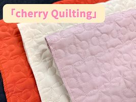 キュートなさくらんぼ模様のキルティング「cherry Quilting」_拡大イメージ