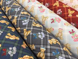 青木美沙子×クラシカルモダン オックスプリント「あこがれくま2」_拡大イメージ