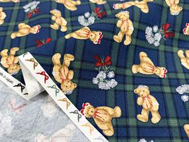 青木美沙子×クラシカルモダン オックスプリント「あこがれくま2」_拡大イメージ