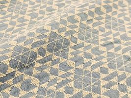 【現品限り特価】Exclusive Collection 三角タイルのダブルガーゼレースライトグレー系