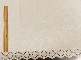 大塚屋オリジナルコットンボーダーレース「KUKKA」生成(綿かす残し)