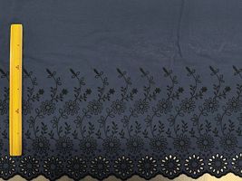 大塚屋オリジナルコットンボーダーレース「KUKKA」ネイビー