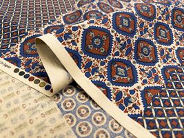 ORIENTAL バティックパッチワーク調スケアープリント_拡大イメージ