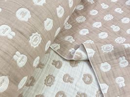 オリジナルふんわり六重ガーゼ「めつきのわるい動物たち」ビスコッティ