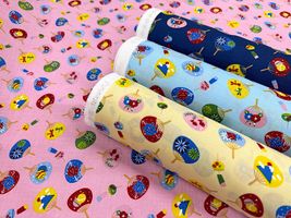 【現品限り特価】楽しいうちわのスケアープリント_拡大イメージ