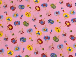 【現品限り特価】楽しいうちわのスケアープリント_拡大イメージ