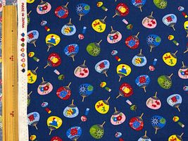 【現品限り特価】楽しいうちわのスケアープリント_拡大イメージ