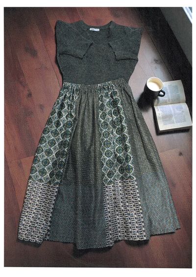 ORIENTAL バティックパッチワーク調スケアープリント