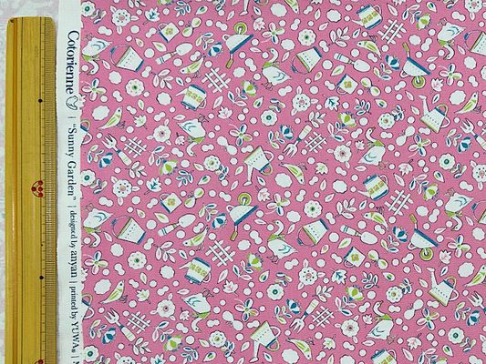 【現品限り特価】YUWA Cotorienneオックスプリント「サニーガーデン」