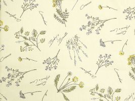 オックスプリント「フレンチボタニカル」オフアイボリー