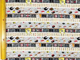 コットンこばやし綿麻キャンバスプリント「回転寿司猫」_拡大イメージ