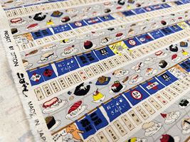 コットンこばやし綿麻キャンバスプリント「回転寿司猫」_拡大イメージ