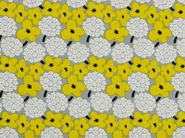 コットンこばやしブロードプリント「ミニブーケ」イエロー系