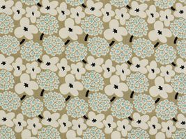 コットンこばやしブロードプリント「ミニブーケ」ベージュ系