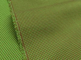 【現品限り特価】Exclusive Collection レトロ千鳥の先染リバークロスグリーン系