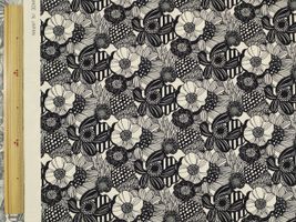 コットンこばやし 北欧調アートフラワーのブロードプリントアイボリー