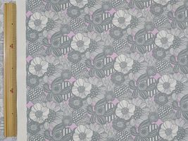 コットンこばやし 北欧調アートフラワーのブロードプリントピンク