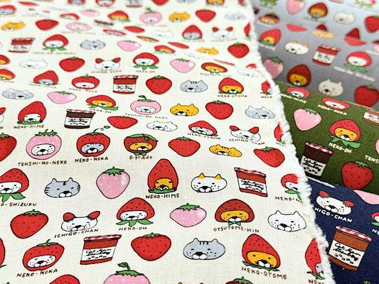 コットンこばやし ベリーニャンコのコットンキャンバスプリント