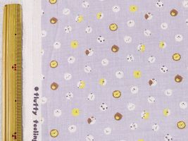 やわらかダブルガーゼプリント「まんまるアニマルズ」_拡大イメージ