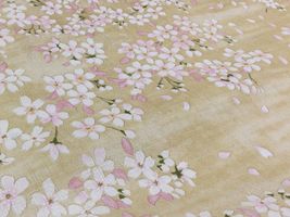 コットンこばやし サザンクロスプリント「桜文様」ライトベージュ