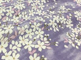 コットンこばやし サザンクロスプリント「桜文様」パープル