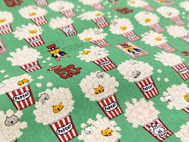 コットンこばやし コットンキャンバスプリント「POP CAT」グリーン