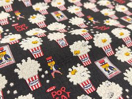コットンこばやし コットンキャンバスプリント「POP CAT」ブラック