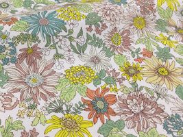 コットンこばやし ツイルプリント「フルブルーム」イエロー系